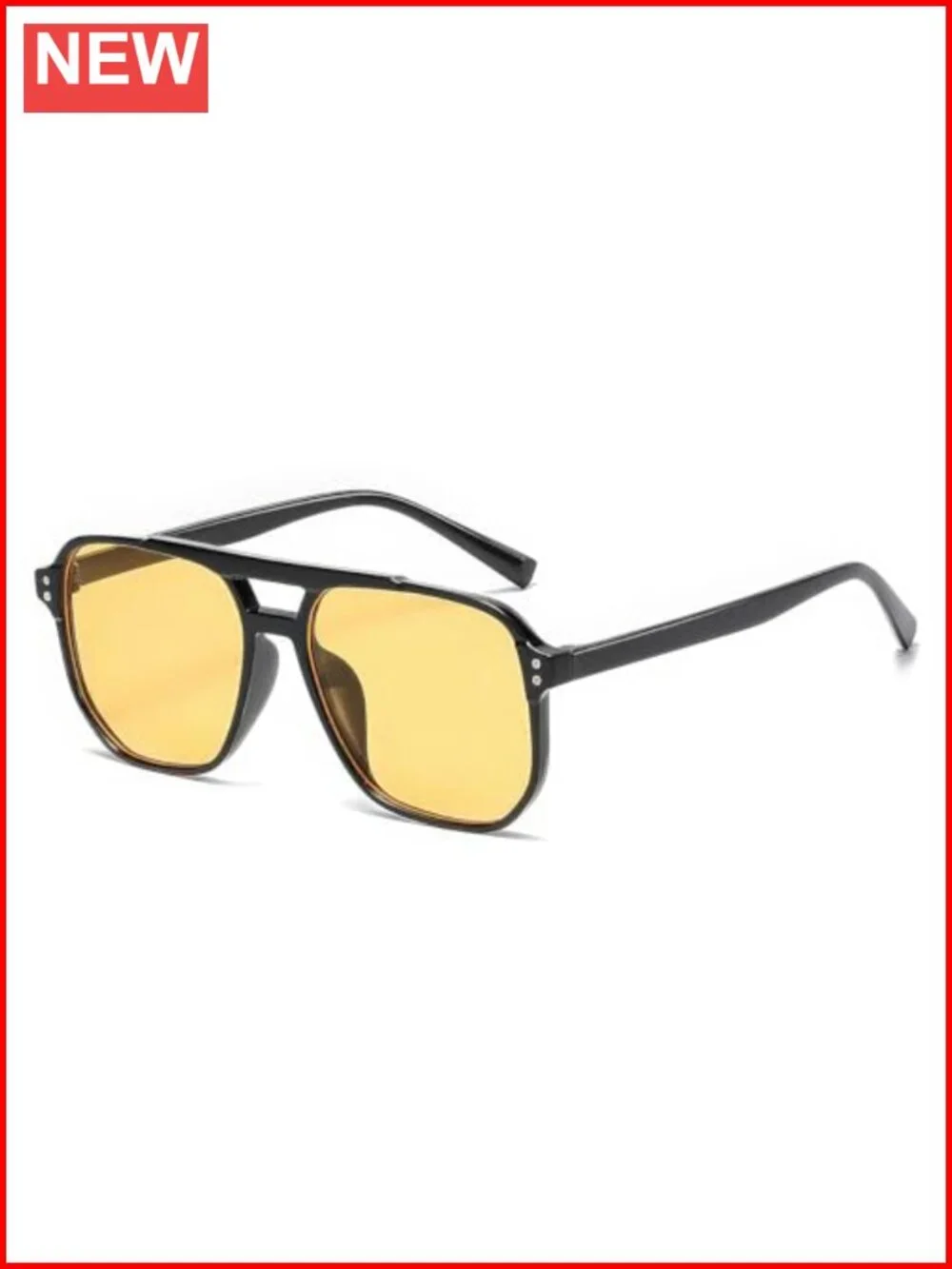 Retro Square Aviator Sunglasses UV400 Vintage Trendy Narrow Frame Sun Glasses